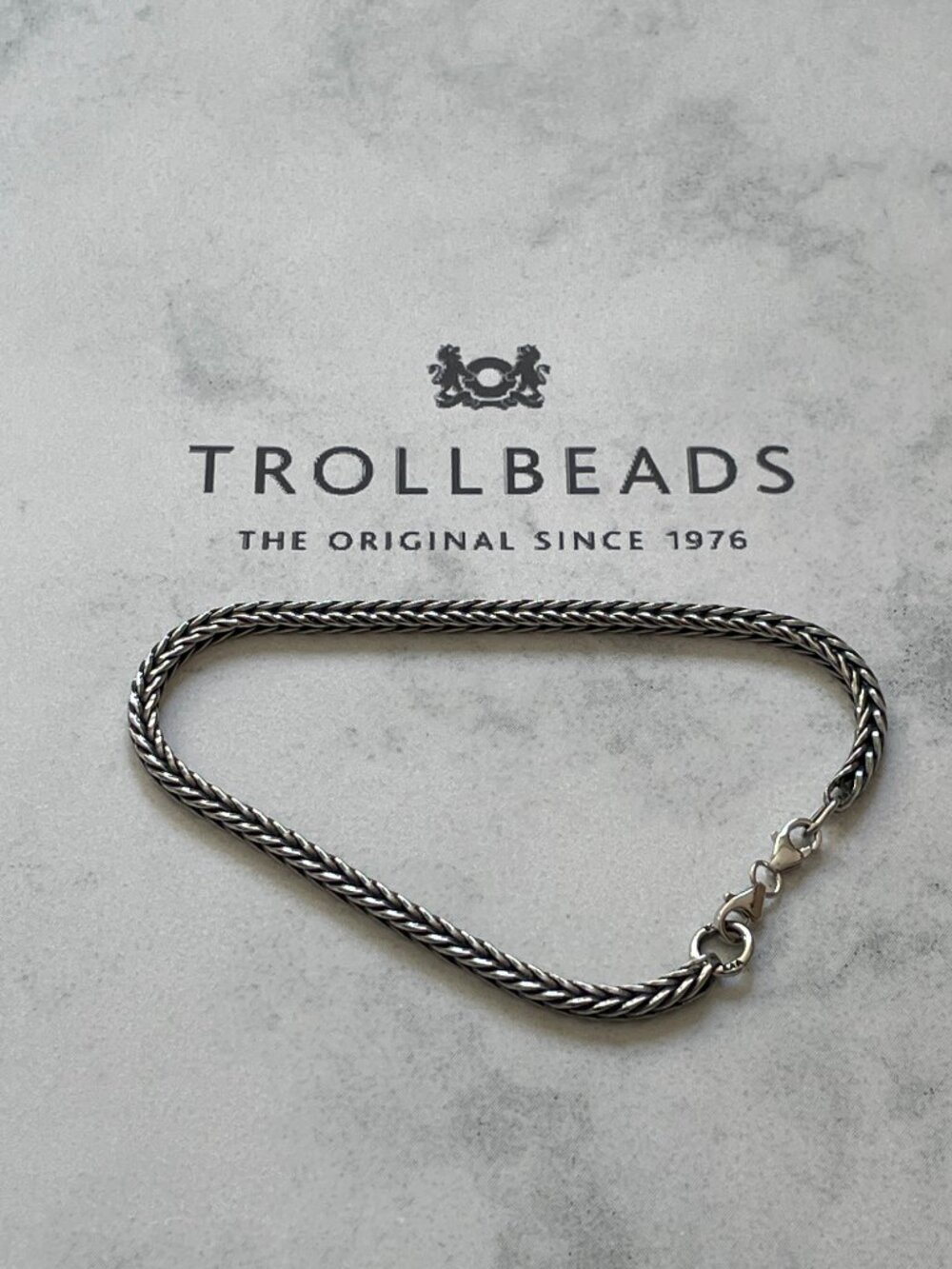 TROLLBEADS 925 Sterling Silver Foxtail Flexible Chain Bracelet 6.25 NEW